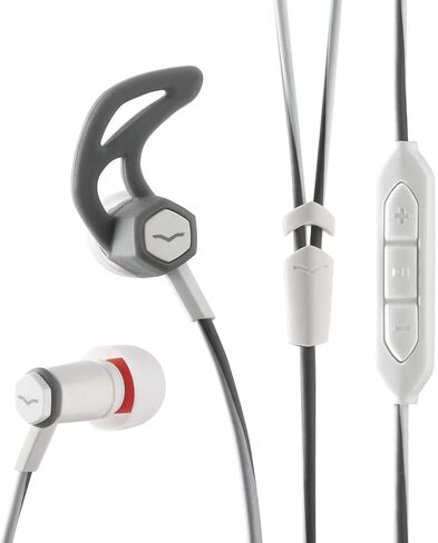 V-MODA Forza In-Ear Hybrid Sport Headphones with 3-Button Remote & Microphone - Apple Devices, White in Saudi Arabia