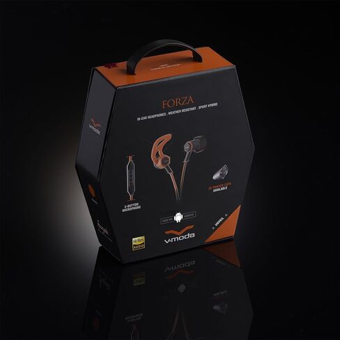 V-MODA Forza In-Ear Hybrid Sport Headphones with 3-Button Remote & Microphone - Apple Devices, White in Saudi Arabia