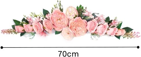 Wedding Arch Flowers, Artificial Floral Swags, 27" Decorative Swag, Artificial Flower Swag for Door Wedding Party Wall Home Decor (Champagne) in Saudi Arabia