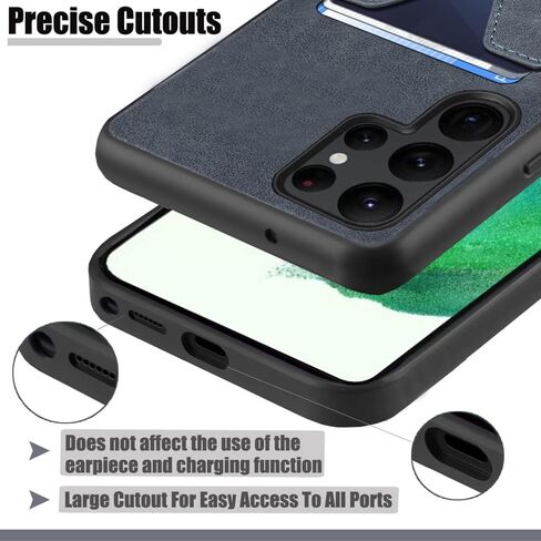Kowauri Case for Samsung Galaxy S23 Ultra,PU Leather Wallet Case with Credit Card Slot Holder Ultra Slim Protector Case for Samsung Galaxy S23 Ultra (Gray) in Saudi Arabia