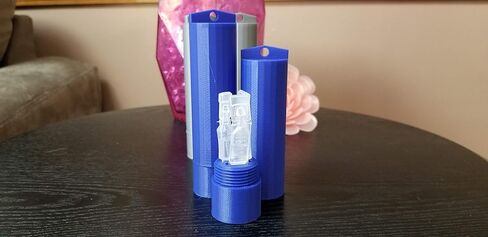 حاملات قوارير قطرة العين للسفر - غطاء لولبي، يحمل 3 قوارير - (2) عبوة - حجمان (قصير وطويل) - Znet3D (أسود، قصير) in Kuwait