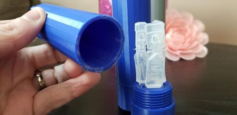 حاملات قوارير قطرة العين للسفر - غطاء لولبي، يحمل 3 قوارير - (2) عبوة - حجمان (قصير وطويل) - Znet3D (أسود، قصير) in Kuwait