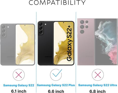 Inskin Tempered Glass Screen Protector for Samsung Galaxy S22 Plus 5G 6.6 inch [2022] - Ultimate 2+2 Set with Camera Lens Guard and Auto Alignment Tray - Ultra HD, Plasma Coating, Case Compatible in Kuwait