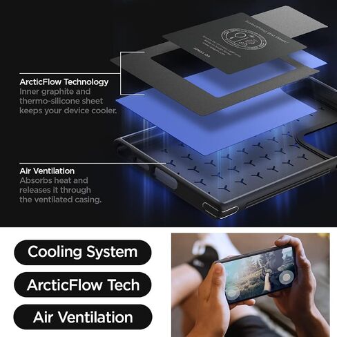 Spigen Cryo Armor مصمم لهاتف Galaxy S23 Ultra Case (2023) [حماية من الدرجة العسكرية] - أسود غير لامع in Saudi Arabia