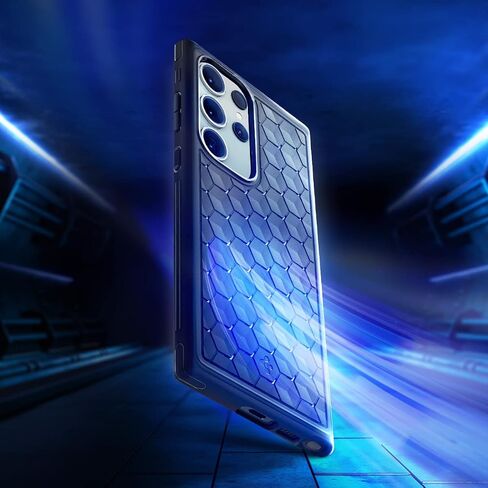 Spigen Cryo Armor مصمم لهاتف Galaxy S23 Ultra Case (2023) [حماية من الدرجة العسكرية] - أسود غير لامع in Saudi Arabia