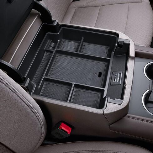 صينية تنظيم وحدة التحكم المركزية EDBETOS متوافقة مع ملحقات Chevy Suburban Tahoe GMC Yukon 2021-2023 2024، صندوق تخزين ثانوي داخلي، وحدة تحكم قياسية مع مقبس شحن فقط in Kuwait
