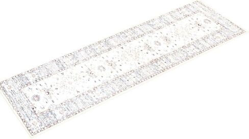 سجادة NuLOOM Gemma قابلة للغسل في الغسالة، سجادة رفيعة للغاية ذات زهور انتقالية، مقاس 2' 6'' x 8'، بيج in Saudi Arabia
