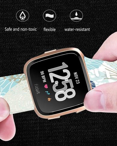 ANDRIU Compatible with Versa 4/Versa 3 Band for Women Girl, Cute Fadeless Replacement Sport Band Strap for Versa 4/Versa 3 Smartwatch in Saudi Arabia