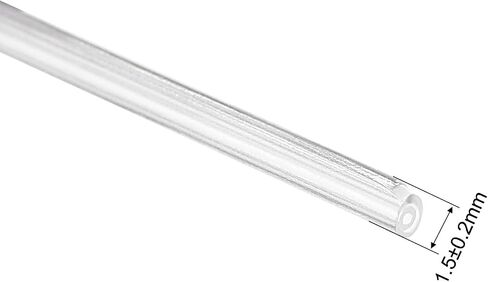 uxcell 30mm 1.5mm OD Fiber Optic Sleeves, 2 Ends Pre-Shrunk Fiber Optic Fusion Splice Tube Protector Sleeves, Clear Heat Shrinkable Tubing 100pcs in Saudi Arabia