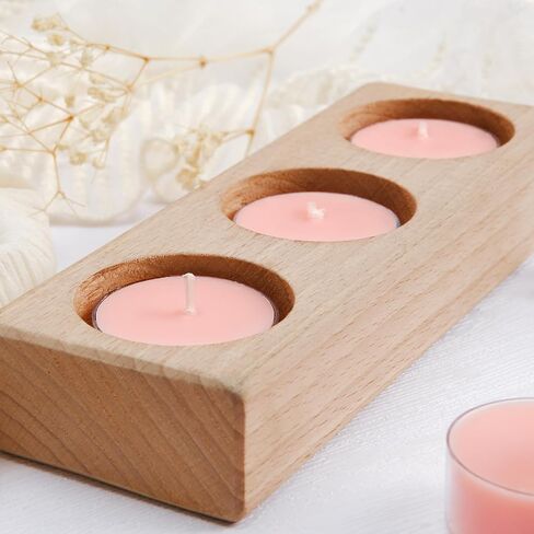 DEYBBY Scented Tealight Candles, Long Lasting Soywax Tea Candle Used for All of Holders|Clear Cup|12 Counts|Up to 4 Hour Burn Time|APPLE in Kuwait