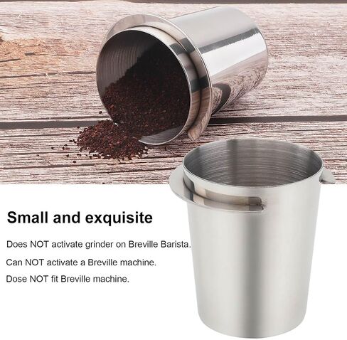 Coffee Dosing Cup 58mm, Stainless Steel Espresso Coffee Dosing Cup Espresso Coffee Machine Accessories, Coffee Powder Feeder Part Coffee Grinder Powder Cup Compatible with 58mm Portafilter in Saudi Arabia