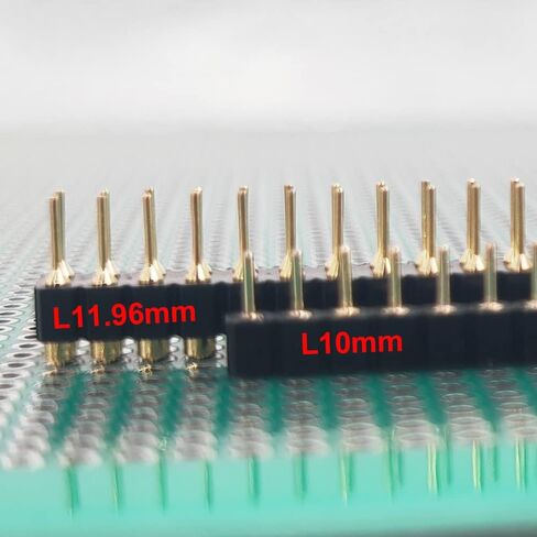 2.54mm/0.1" Round Male Pin Header 40Pin L10mm Short Profile Straight Single Row Gold Plated Breakaway PCB Connector for LED Strip, Arduino Raspberry pi Machine Breadboard (40Pin 10pcs) in Kuwait