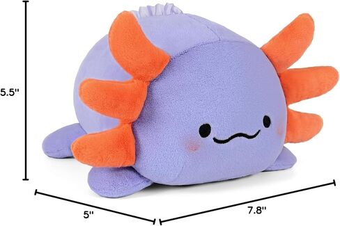 Ditucu Cute Axolotl Plush Pillow Soft Salamander Stuffed Animal Toys Kawaii Plushie Dolls Gifts for Kids Black Pink 11.8 inch in Kuwait