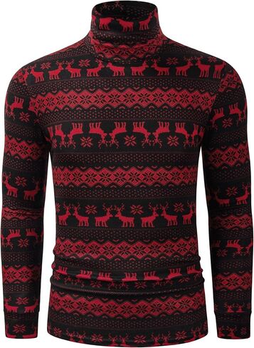 LE VONFORT Mens Turtleneck Long Sleeve T Shirts Slim Fit Thermal Undershirt Lightweight Pullover in Saudi Arabia