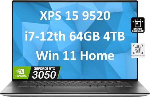 Dell XPS 15 9520 15.6" FHD+ (Intel 12th Gen 14-Core i7-12700H (Beat i9-11980HK), 32GB DDR5 RAM, 1TB SSD, RTX 3050) Business Laptop, Backlit, FP, Thunderbolt 4, Webcam, Win 11 Pro in Saudi Arabia