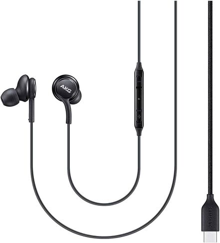 سماعات أذن استريو UrbanX 2021 لهاتف Samsung GalaxyZ Flip3 5G/Z Flip4/Z Fold2 5G/Z Fold3 5G/Z Fold4 مصممة بواسطة AKG - كابل مضفر مع ميكروفون وموصل التحكم عن بعد من النوع C in Saudi Arabia