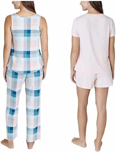 Eddie Bauer Women 4-Piece Pajama Set (as1, alpha, m, regular, regular, Orchid) in Saudi Arabia