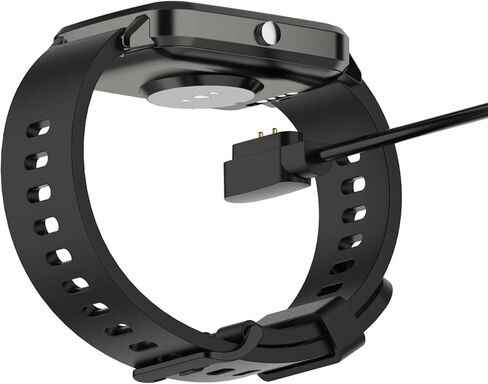 RuenTech Compatible with AOLON Curve Smart Watch Charger, 3.3FT Replacement Charing Cable Magnetic Charger for Aolon Curve 2.01" Smart Watch (Black&Black) in Kuwait