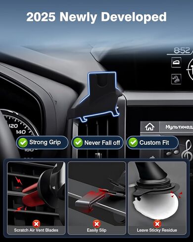 حامل هاتف خلوي لـ Forester 2019-2024، حامل هاتف لشاحن سيارة Forester اللاسلكي، حامل هاتف بفتحة تهوية بقدرة 15 وات مع كابل USB-C in Kuwait