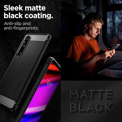 Spigen Rugged Armor Designed for Xperia 1 V Case (2023) - Matte Black in Saudi Arabia