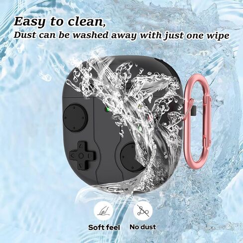 حافظة وحدة تحكم الألعاب متوافقة مع سماعات الأذن Bose QuietComfort II/QuietComfort Ultra مع سلسلة مفاتيح، حافظة واقية مضادة للصدمات من السيليكون الناعم ثلاثية الأبعاد، باللون الأسود in Saudi Arabia