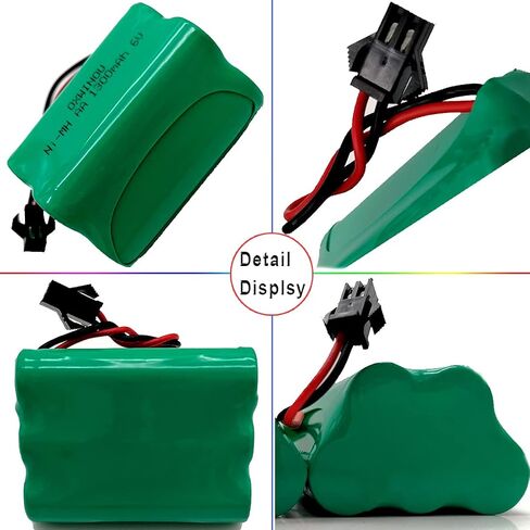 6V 1300mAh Ni-MH AA Rechargeable Battery Pack with SM 2P Plug for Toys, Lighting and Electric Tools SMP AA5SW Outdoor Motion Light (1-Pack) in Saudi Arabia