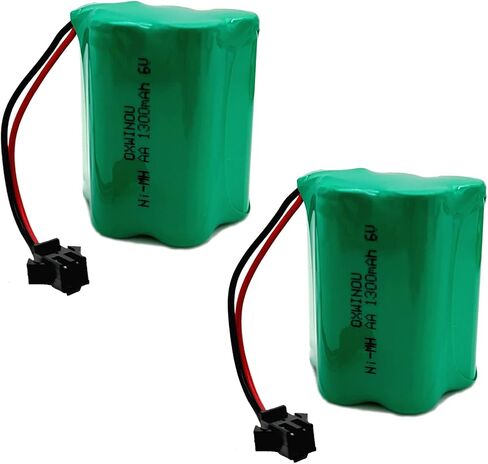 6V 1300mAh Ni-MH AA Rechargeable Battery Pack with SM 2P Plug for Toys, Lighting and Electric Tools SMP AA5SW Outdoor Motion Light (1-Pack) in Saudi Arabia