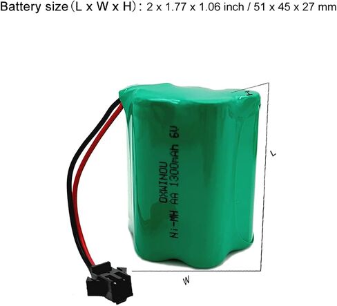 6V 1300mAh Ni-MH AA Rechargeable Battery Pack with SM 2P Plug for Toys, Lighting and Electric Tools SMP AA5SW Outdoor Motion Light (1-Pack) in Saudi Arabia