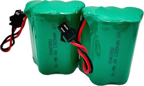 6V 1300mAh Ni-MH AA Rechargeable Battery Pack with SM 2P Plug for Toys, Lighting and Electric Tools SMP AA5SW Outdoor Motion Light (1-Pack) in Saudi Arabia