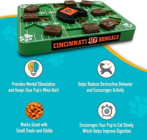 Pets First NFL Cincinnati Bengals Puzzle Toy, Puzzle Treat Dog Toy, Interactive Dog Treat Toy, Dog Puzzle in Saudi Arabia