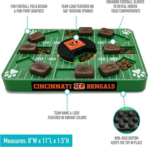 Pets First NFL Cincinnati Bengals Puzzle Toy, Puzzle Treat Dog Toy, Interactive Dog Treat Toy, Dog Puzzle in Saudi Arabia