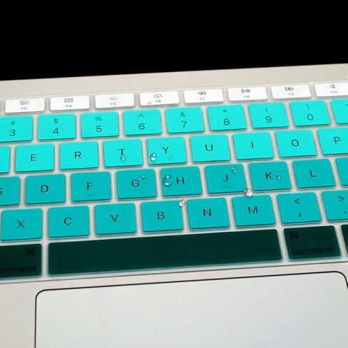 HRH Silicone Keyboard Cover Skin for MacBook Air 13 Inch 2018 Release A1932 with Retina Display and Touch ID USA Layout,Rainbow in Kuwait