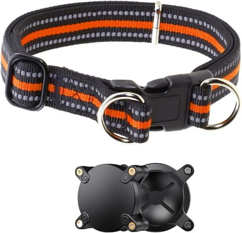 Adjustable Reflective Nylon Dog Collar with Quick Release Buckle and 2 Loops for Medium Large Dogs（Red M） in Kuwait