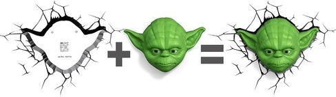 3D Light FX Star Wars Yoda Face 3D Deco LED Wall Light in Saudi Arabia