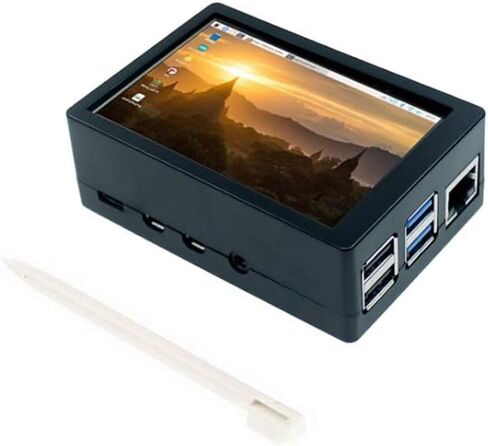 وحدة شاشة لمس TFT مقاس 3.5 بوصة بدقة 50 هرتز وشاشة LCD بدقة 320 × 480 مع حافظة ABS وقلم لمس ومروحة تبريد متوافقة مع Raspberry 4B Pi4 in Saudi Arabia
