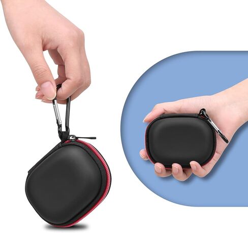 حقيبة حمل BOVKE لهاتف Sony WF-1000XM5 سماعات أذن بلوتوث لاسلكية بخاصية إلغاء الضوضاء، جيب إضافي لكابل الشحن وأطراف سماعات الأذن، أسود in Kuwait