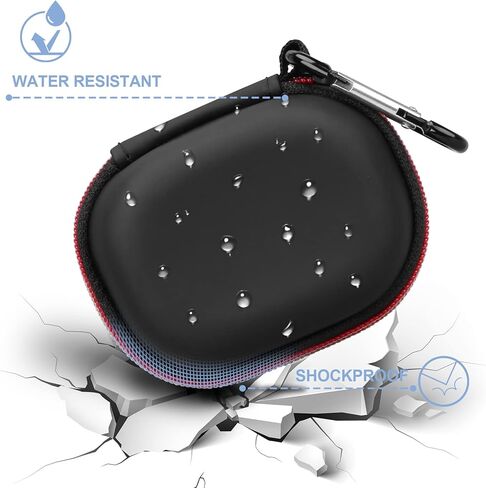 حقيبة حمل BOVKE لهاتف Sony WF-1000XM5 سماعات أذن بلوتوث لاسلكية بخاصية إلغاء الضوضاء، جيب إضافي لكابل الشحن وأطراف سماعات الأذن، أسود in Kuwait