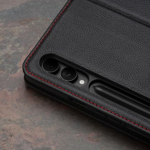 حافظة جلدية TORRO متوافقة مع هاتف Samsung Galaxy Tab S10/S9 Ultra - حافظة جلدية فاخرة لجهاز Galaxy Tab S10/S9 Ultra 2023 مع وظيفة الحامل والاستيقاظ/النوم التلقائي (أسود) in Saudi Arabia