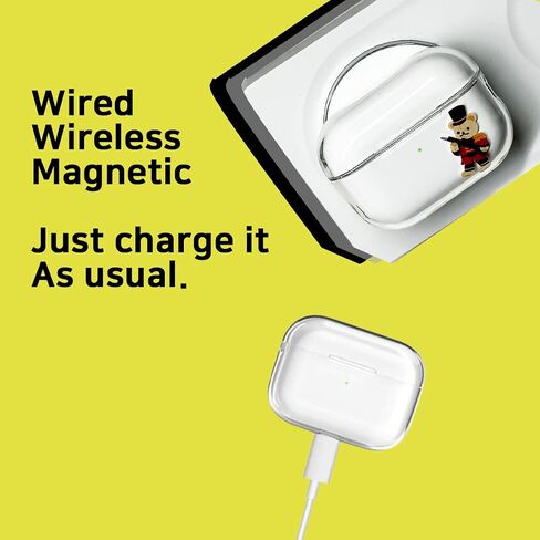Airpods Pro (2022) (2nd Gen) حافظة صلبة مدرعة شفافة مع نظام مفصلي مضاد للفصل / لا يوجد اصفرار / متوافق مع الشحن اللاسلكي in Saudi Arabia