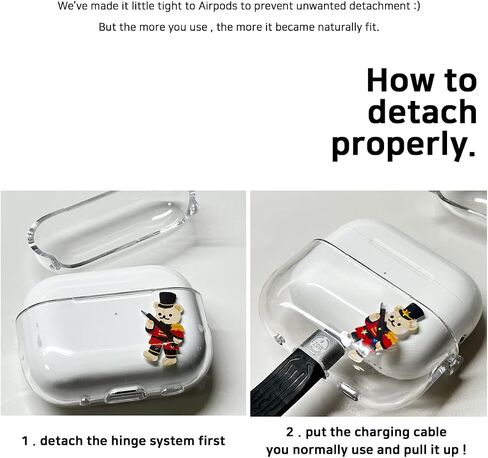 Airpods Pro (2022) (2nd Gen) حافظة صلبة مدرعة شفافة مع نظام مفصلي مضاد للفصل / لا يوجد اصفرار / متوافق مع الشحن اللاسلكي in Saudi Arabia