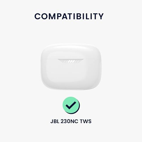 حافظة kwmobile متوافقة مع حافظة JBL Tune 230 NC TWS / T230NC - حامل غطاء سيليكون لسماعات الأذن - أخضر داكن in Saudi Arabia