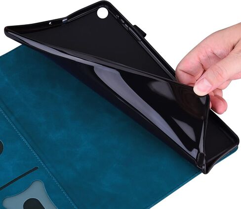 Lenovo Tab M8 / Tab M8 HD LTE / Smart Tab M8 / Tab M8 FHD Case 8.0 Inch Folio Stand Shell Cover Leather Card Holder Lenovo M8 TB-8505F TB-8505X TB-8505FS TB-8705F TB-8705N,Peacock Blue in Kuwait