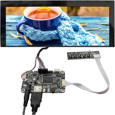 VSDISPLAY 7.8 بوصة 800x300 AA078AA01 500nit IPS شاشة LCD صغيرة واسعة ولوحة تحكم HDMI in Kuwait