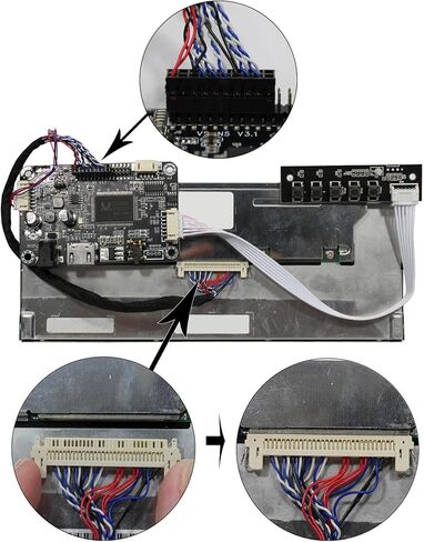 VSDISPLAY 7.8 بوصة 800x300 AA078AA01 500nit IPS شاشة LCD صغيرة واسعة ولوحة تحكم HDMI in Kuwait