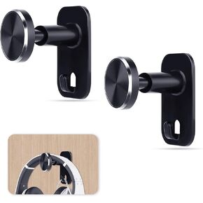 WALLFID 2 PCS Retractable Headphone Stand,Sticky Headset Hanger Adhesive Headphone Holder Hook Mount,for All Headsets,Earphone Clamp for AirPods Max/Beats/Sony/Sennheiser Music Headphones