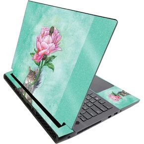 MightySkins Glossy Glitter Skin for Alienware M17 R3 (2020) & M17 R4 (2021) - Lovely Squirrel | Durable High-Gloss Glitter Finish | Easy to Apply and Change Style | Made in The USA