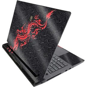 MightySkins Glossy Glitter Skin for Alienware M17 R3 (2020) & M17 R4 (2021) - Red Dragon | Durable High-Gloss Glitter Finish | Easy to Apply and Change Style | Made in The USA