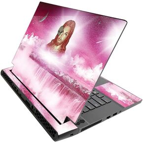 MightySkins Glossy Glitter Skin for Alienware M15 R3 (2020) & M15 R4 (2021) - Jesus | Durable High-Gloss Glitter Finish | Easy to Apply and Change Style | Made in The USA