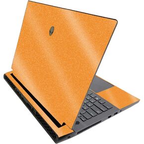 MightySkins Glossy Glitter Skin for Alienware M17 R3 (2020) & M17 R4 (2021) - Solid Orange | Durable High-Gloss Glitter Finish | Easy to Apply and Change Style | Made in The USA
