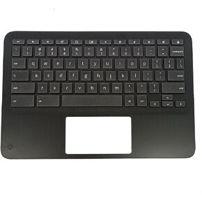 LTPRPTS Replacement Laptop Upper Case Palmrest Keyboard Assembly Part for HP Chromebook X360 11MK G3 EE M49312-001 Black
